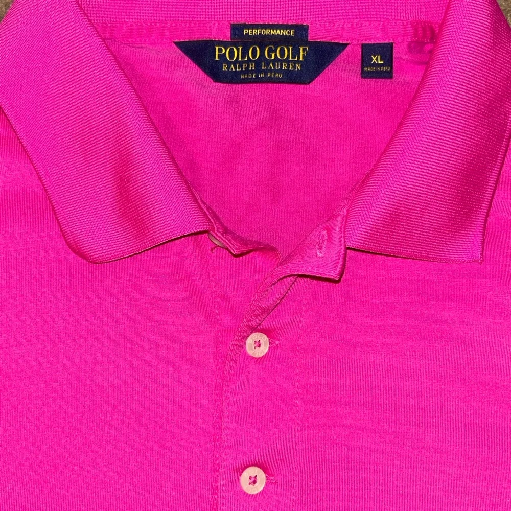 Ralph Lauren Vibrant Pink Polo Golf Shirt